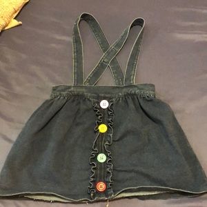 3T jean skirt with straps